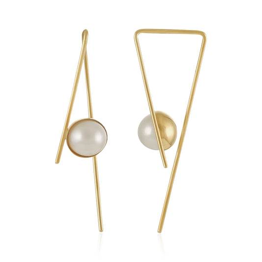 18ct Yellow Gold Akoya Pearl Earrings