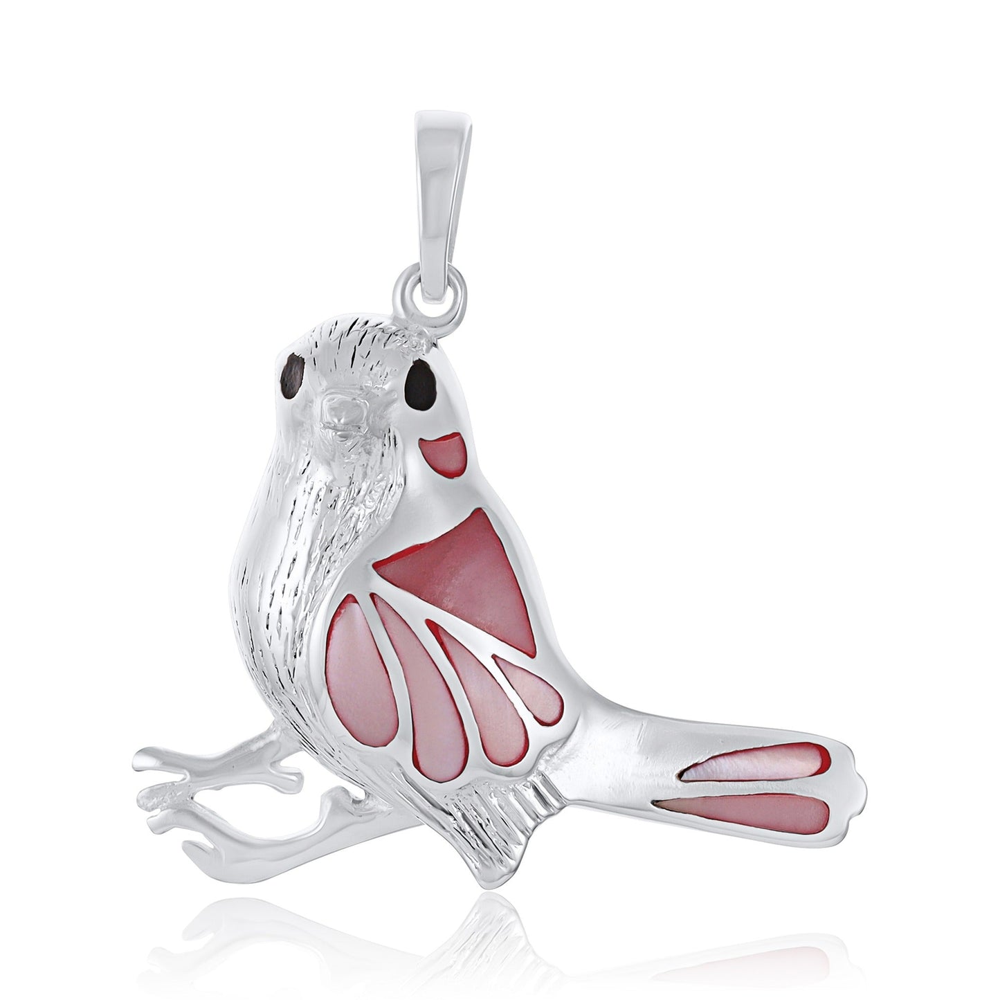 Sterling Silver Mother Of Pearl Bird Pendant SPD4039