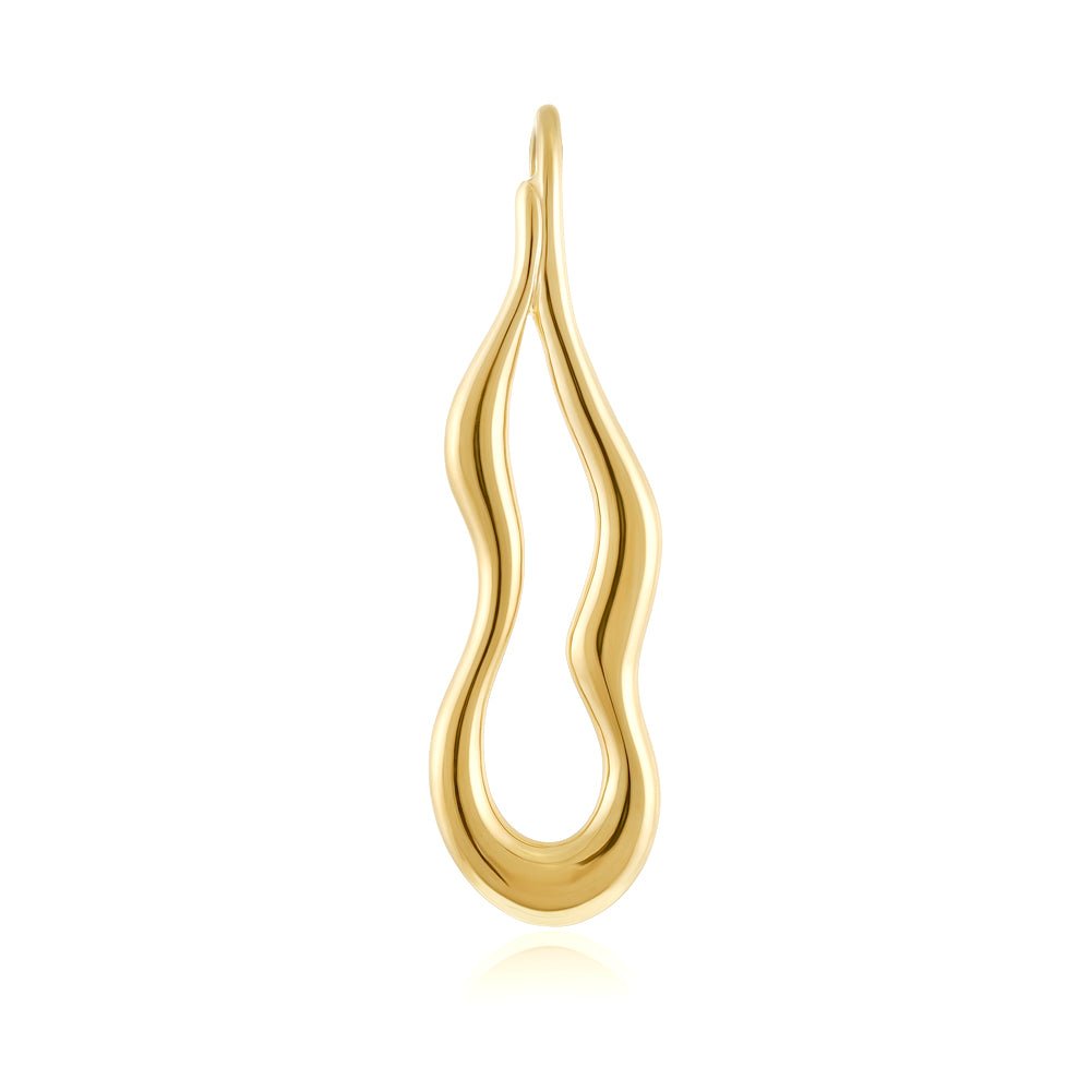 14ct Yellow Gold Plated 1 Micron Wavy Pendant