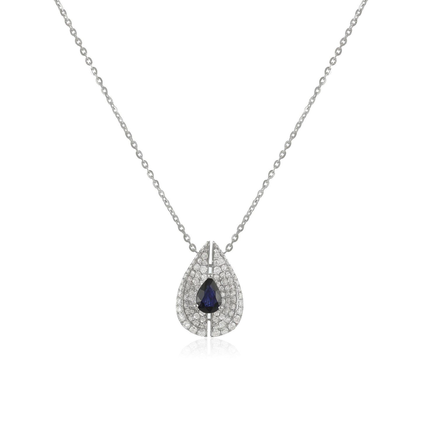 Seine 18ct Diamond & Sapphire Pavé Necklace