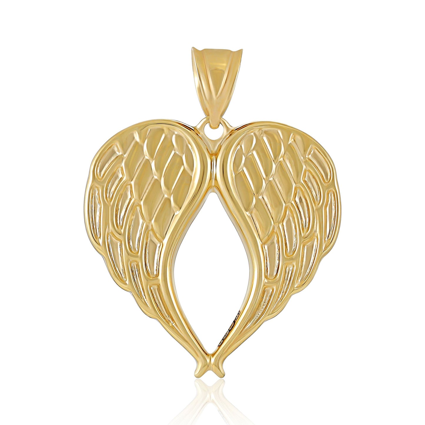 9ct Yellow Gold Angel Wings Pendant