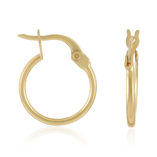 14ct Yellow Gold Small Huggie Hoops