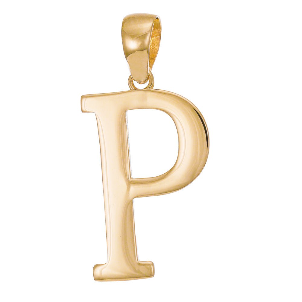 14ct Yellow Gold Initial Letter P Pendant