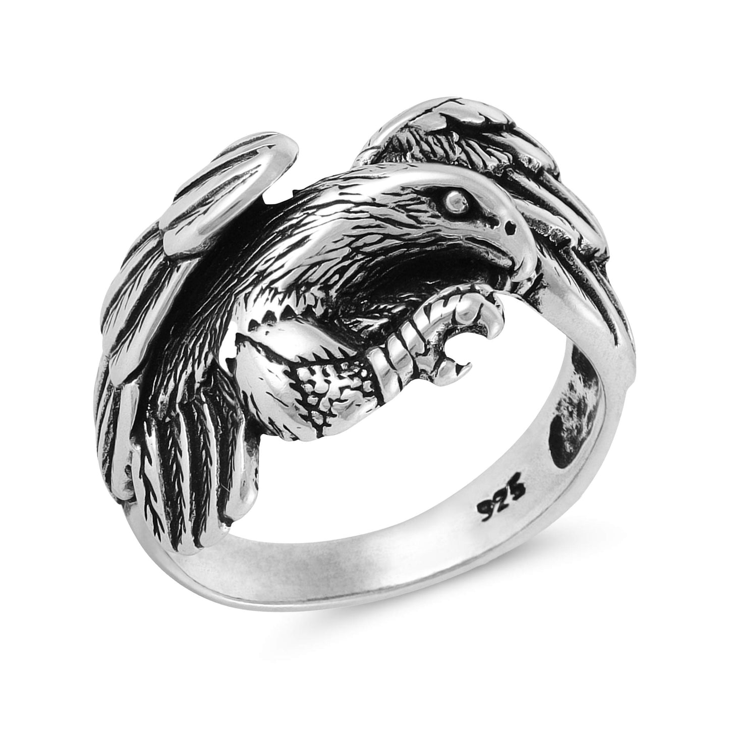 Sterling Silver Eagle Design Ring HGJ004