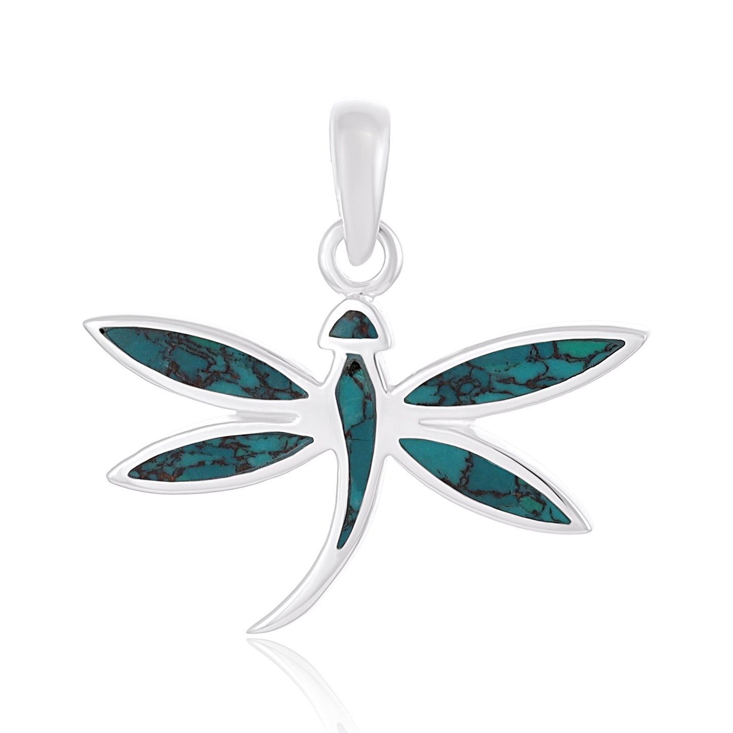 Sterling Silver Abalone Dragonfly Pendant SPD4013