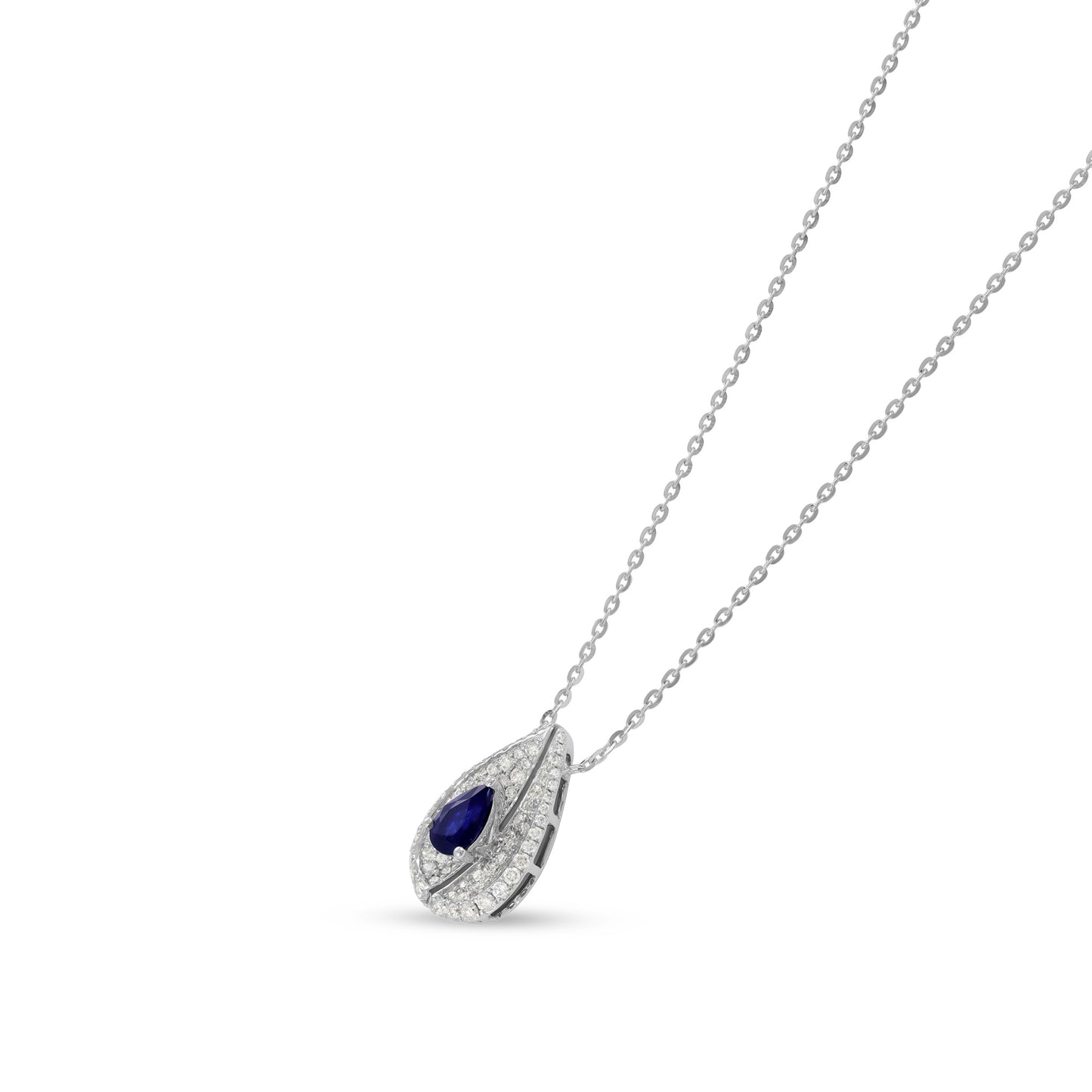 Seine 18ct Diamond & Sapphire Pavé Necklace