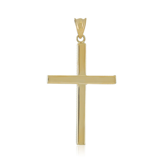 9ct Yellow Gold Plain Cross Pendant