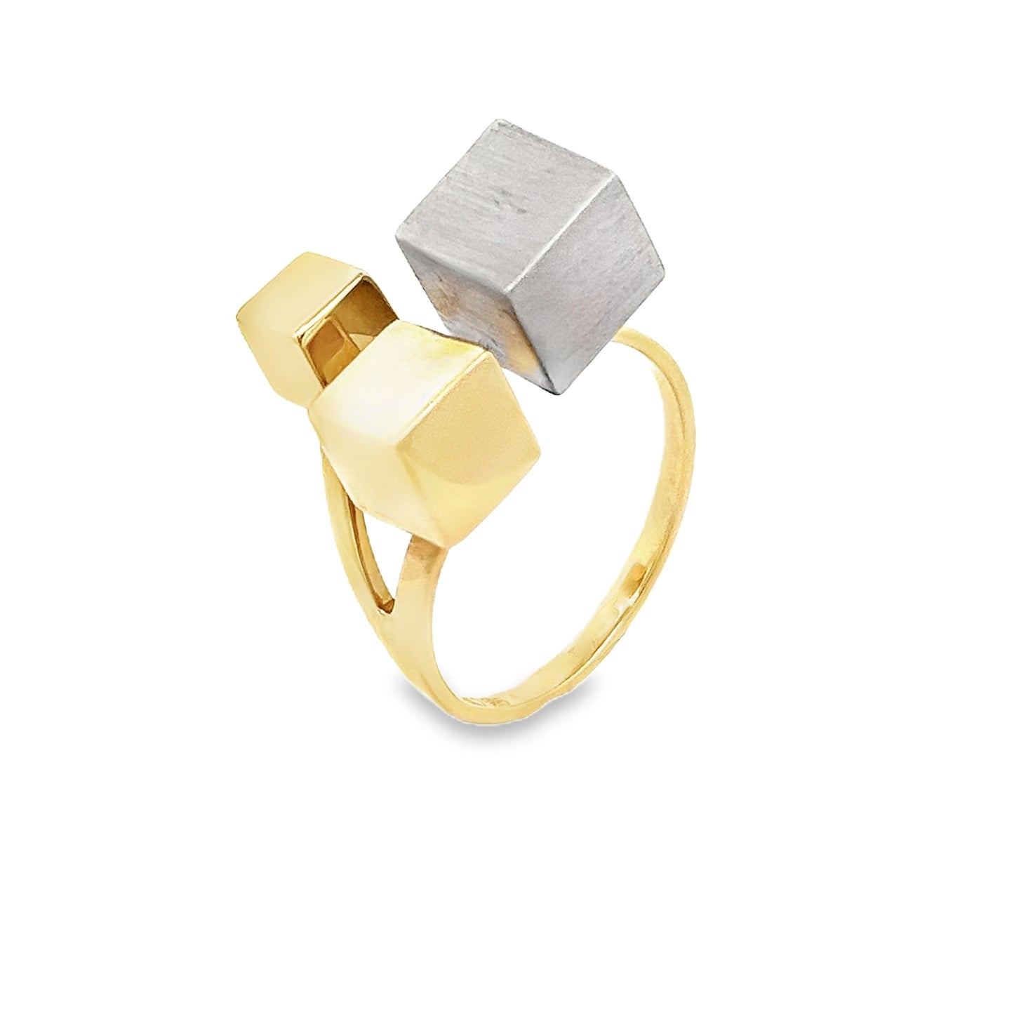 14ct Yellow Gold Classic Geometrical Ring