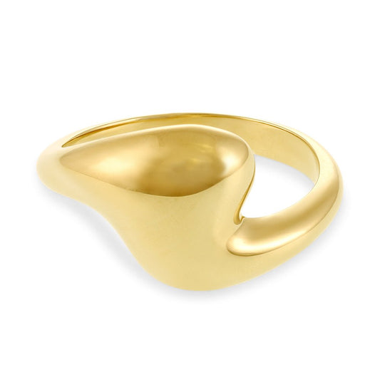 14k Gold Plated 1 Micron Wave Ring PRN1003