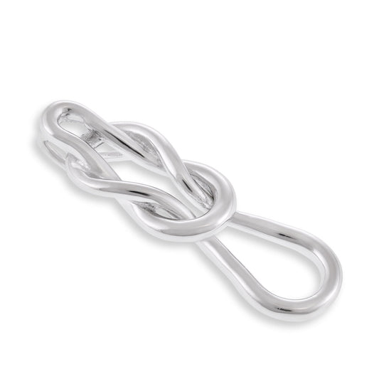 925 Sterling Silver Rhodium Plated Reef Knot Pendant SPD1001